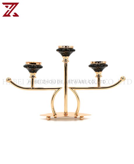 CERAMIC AND METAL CANDLE HOLDER 91106