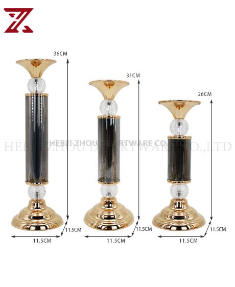 Glass Candlestick For Home Decor 89612