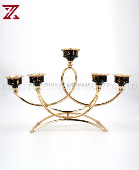 CERAMIC AND METAL CANDLE HOLDER 91103