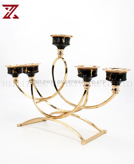 CERAMIC AND METAL CANDLE HOLDER 91103
