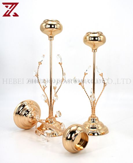 gold crystal candelabra New Year Party Pillar Candle Holder Gold 89911