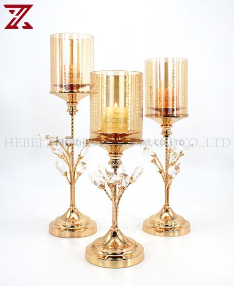 High grade metal crystal candlestick 89912