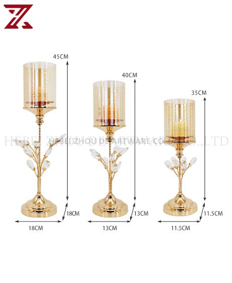 High grade metal crystal candlestick 89912