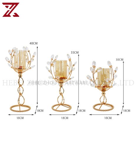 Wedding Candlelight Dinner Props European crystal candle holder 89915