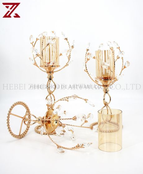 Wedding Candlelight Dinner Props European crystal candle holder 89915