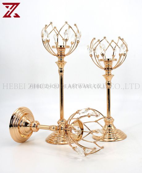 New design Metal gold crystal candelabra 89917