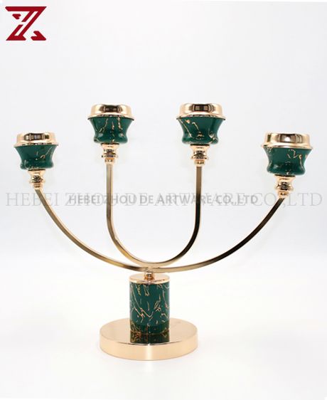 CERAMIC AND METAL CANDLE HOLDER 90801