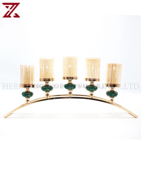 CERAMIC AND METAL CANDLE HOLDER 90802