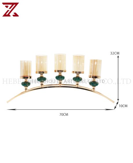 CERAMIC AND METAL CANDLE HOLDER 90802
